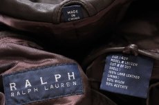 画像4: 00s RALPH LAURENラルフローレン 3つボタン ラムレザー テーラードジャケット 焦げ茶 42R★ブレザー (4)