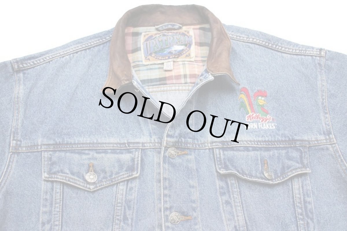 画像3: 90s Dunbrooke Kellogg'sケロッグ CORN FLAKESコーンフレーク コーネリアス 刺繍 デニムジャケット L (3)