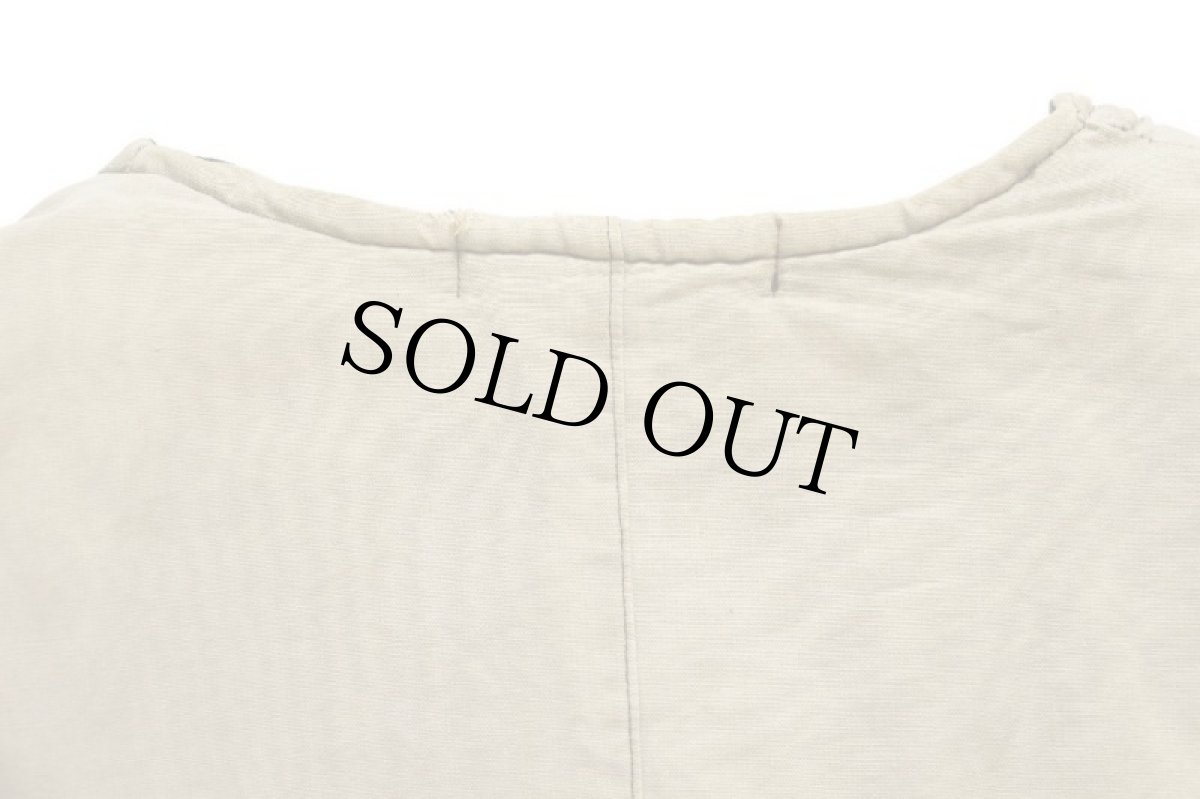 画像8: 60s SZENTENDREI ノーカラー 比翼 中綿入り コットン キャンバス ベスト グリーングレー (8)