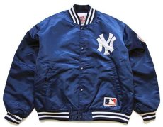 画像1: FELCO 70周年 MLB New York Yankees ニューヨーク ヤンキース キルティングライナー ナイロンスタジャン 紺 (1)