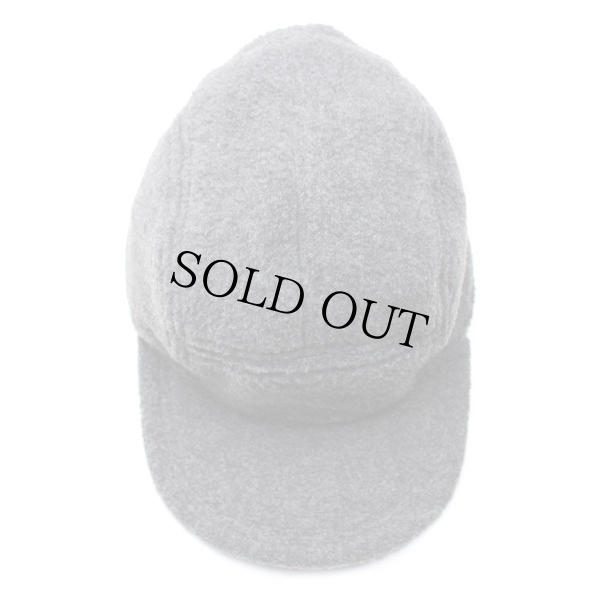 画像4: 90s USA製 LANDS'ENDランズエンド フリースキャップ ジェットキャップ グレー (4)