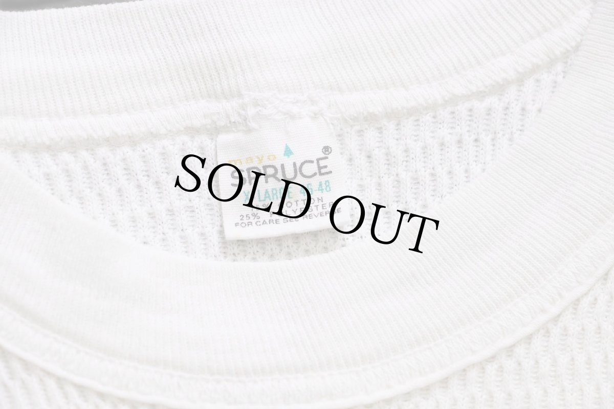 画像5: 70s USA製 mayo SPRUCE サーマルシャツ オフホワイト (5)