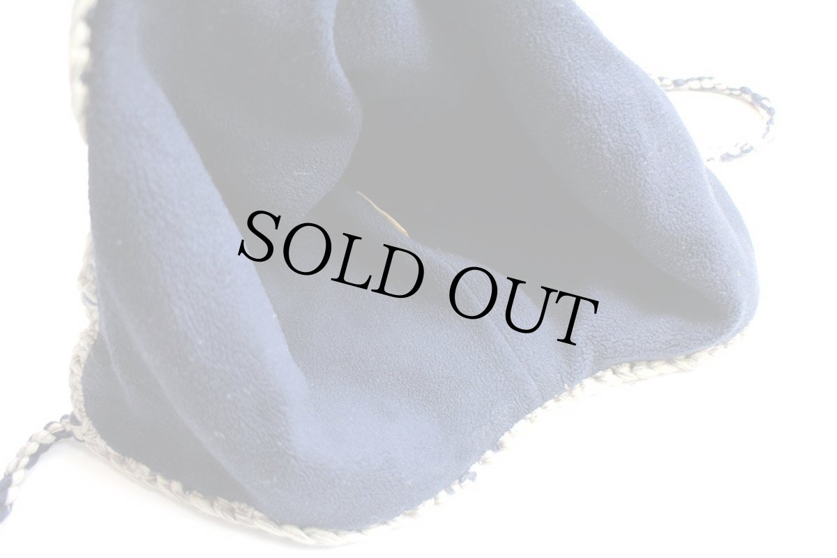 画像7: 00s AMERICAN EAGLEアメリカンイーグル ボーダー ケーブル編み フリースライナー 耳当て付き ウール×アクリル ニットキャップ★ニット帽 (7)