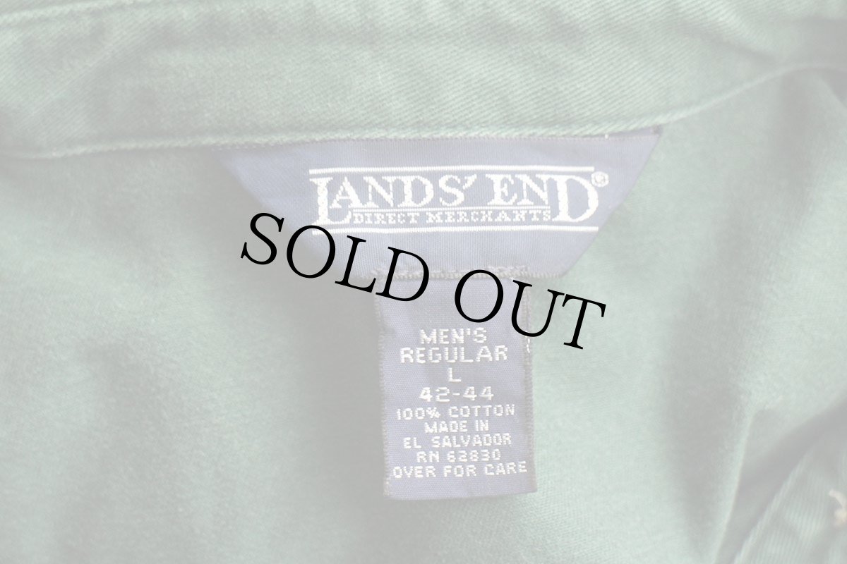 画像4: 00s LANDS'ENDランズエンド EcoSystem AC Gearless EcoDisc 刺繍 チンスト付き コットンジャケット 緑 L (4)