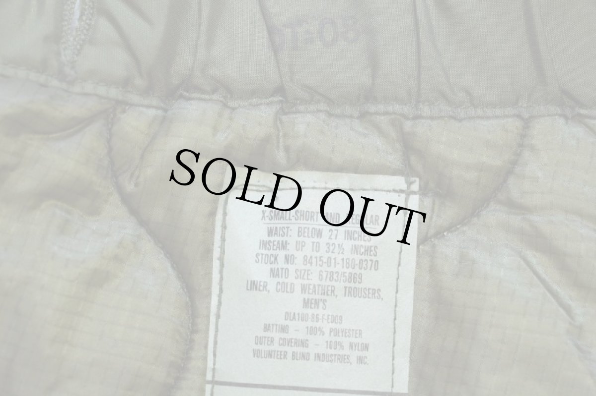 画像6: デッドストック★80s 米軍 U.S.ARMY M-65 フィールドカーゴパンツ ツートン ナイロン キルティングライナー オリーブグリーン XS★26 (6)