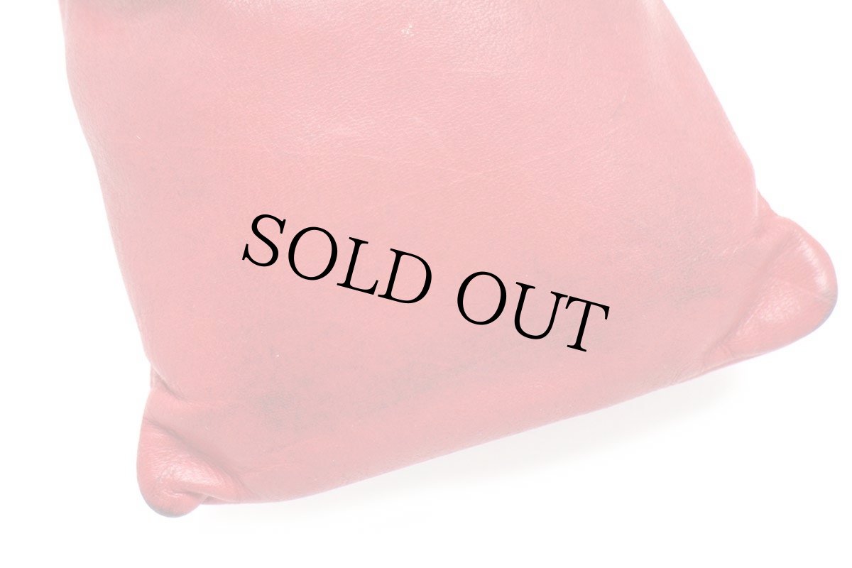 画像6: 80s UNKNOWN レザー ショルダーポーチ 赤★バッグ (6)