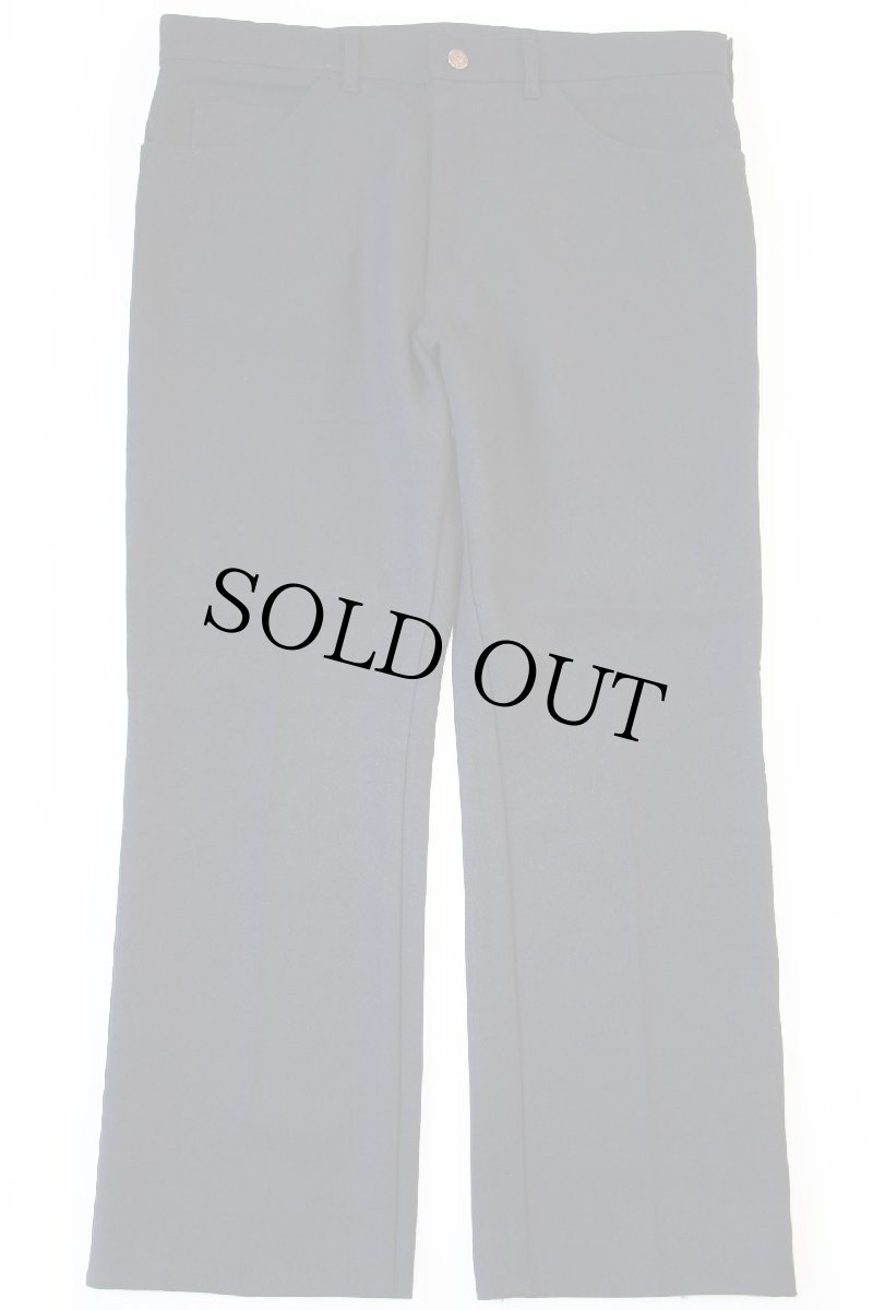 画像2: 90s USA製 Leeリー 202 ポリエステルパンツ ブラック w36★71 スタプレ (2)