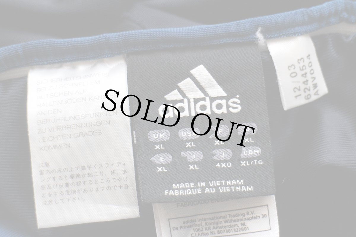 画像6: 00s adidasアディダス フェルトプリント トラックパンツ 紺×青 XL★ジャージ (6)