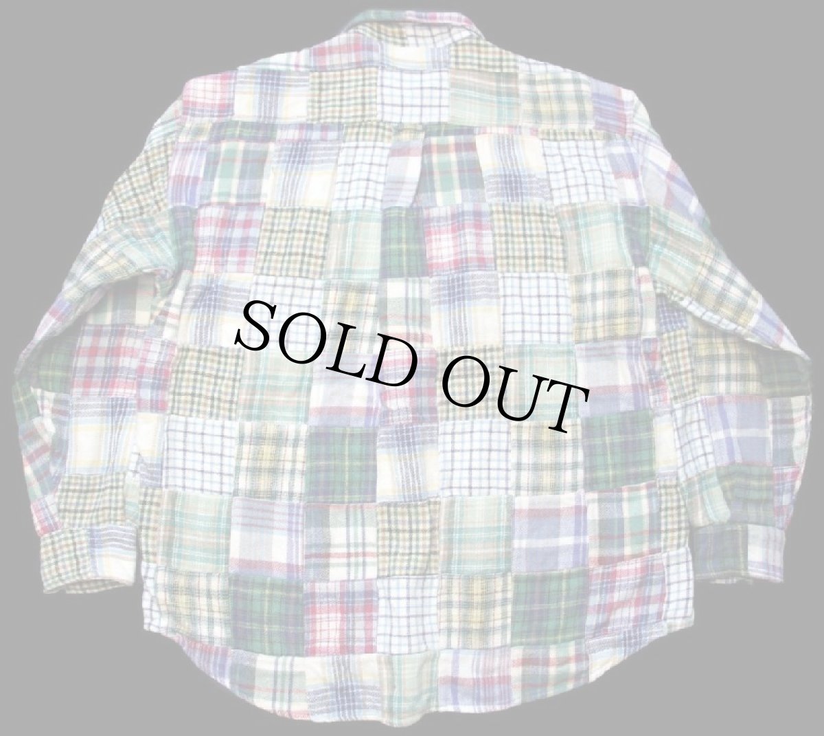 画像2: 90s Sixty チェック パッチワーク コットン フランネルシャツ (2)