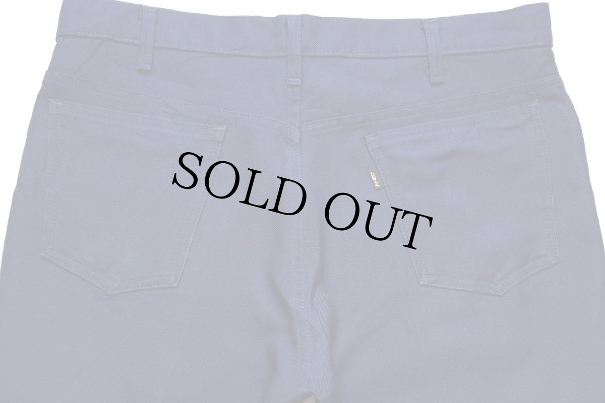 画像5: 70s USA製 Levi'sリーバイス 517 ポリエステルパンツ 紺 w36★86 スタプレ (5)