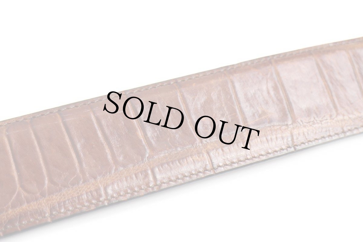 画像5: 80s USA製 LANDS'ENDランズエンド 型押し レザーベルト 茶 30 (5)