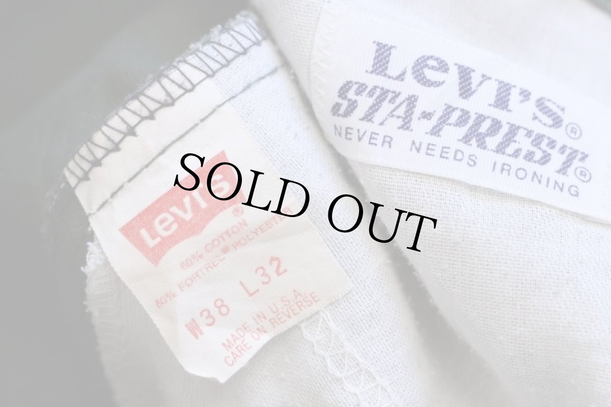 画像6: 80s USA製 Levi'sリーバイス 517 STA-PRESTスタプレ ツイルパンツ 濃緑 w38 L32★ブーツカット (6)