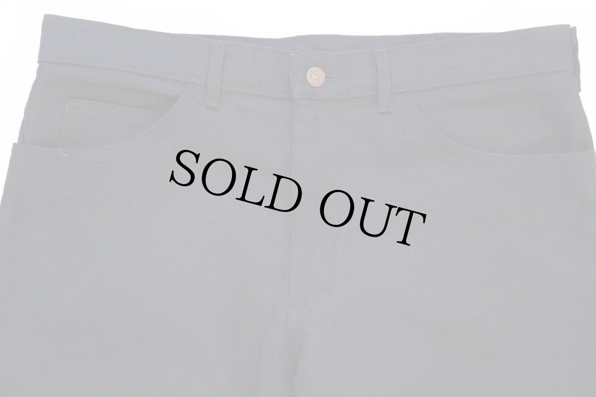 画像4: 90s USA製 Leeリー 202 ポリエステルパンツ ブラック w36★71 スタプレ (4)