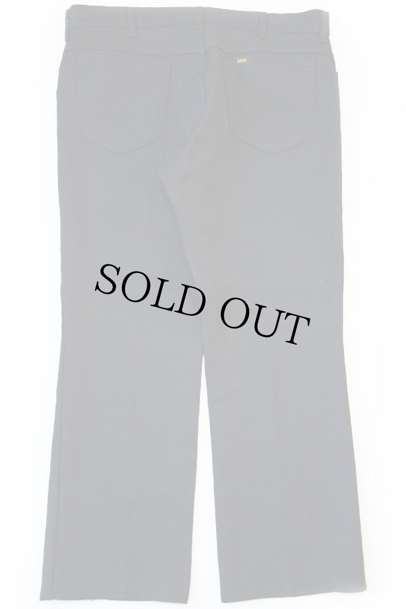 画像3: 90s USA製 Leeリー 202 ポリエステルパンツ ブラック w36★71 スタプレ (3)