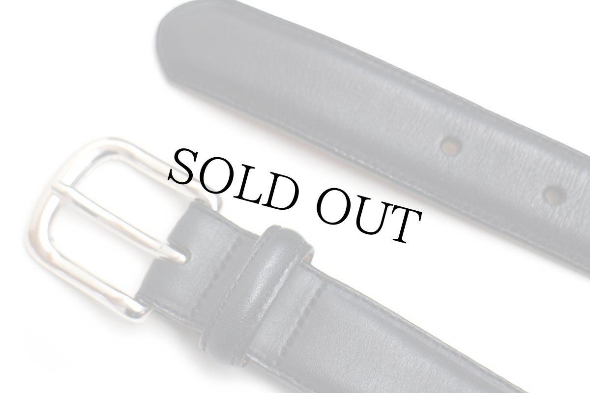 画像2: 90s USA製 LANDS'ENDランズエンド レザーベルト 濃紺 32 (2)