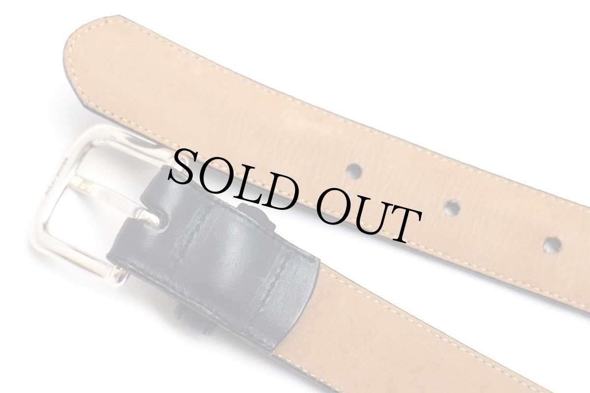 画像3: 90s USA製 LANDS'ENDランズエンド レザーベルト 濃紺 32 (3)