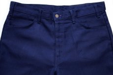 画像4: 70s USA製 Levi'sリーバイス 517 ポリエステルパンツ 紺 w36★86 スタプレ (4)