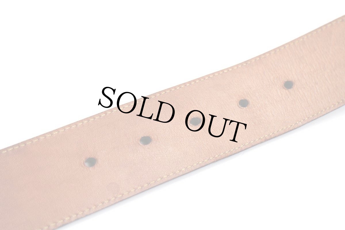 画像7: 80s USA製 LANDS'ENDランズエンド 型押し レザーベルト 茶 30 (7)