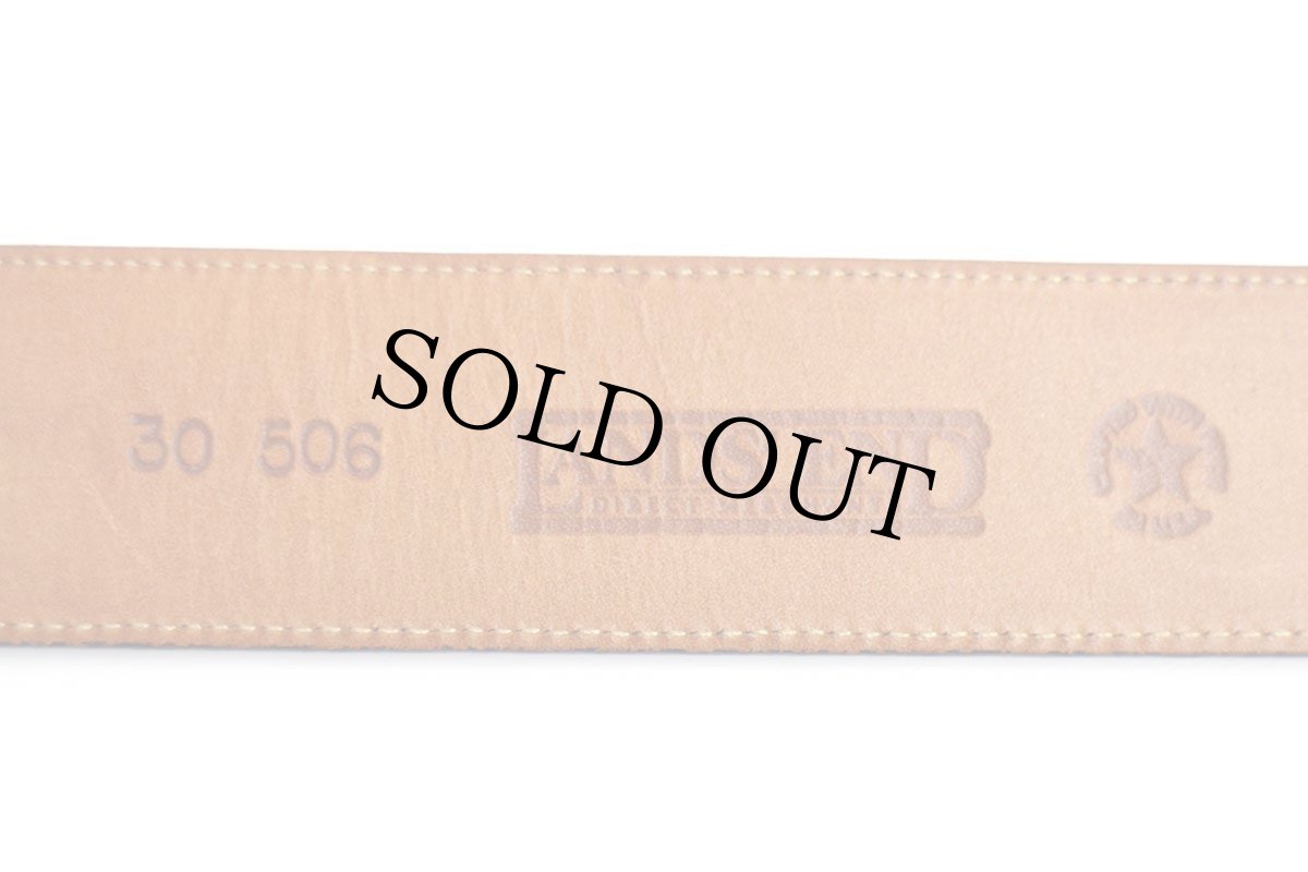 画像4: 80s USA製 LANDS'ENDランズエンド 型押し レザーベルト 茶 30 (4)