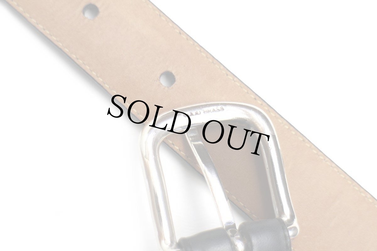 画像4: 90s USA製 LANDS'ENDランズエンド レザーベルト 濃紺 32 (4)