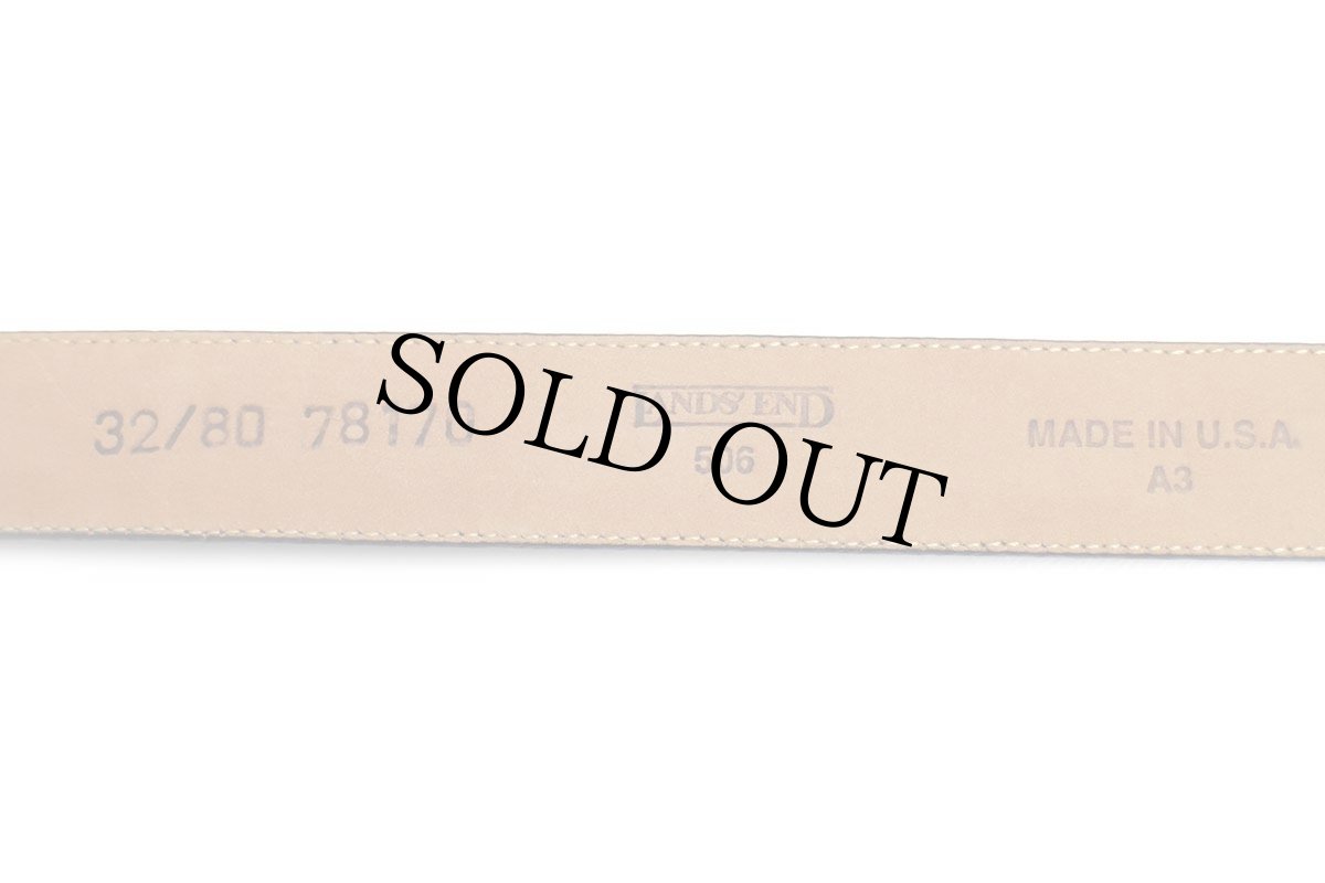 画像5: 90s USA製 LANDS'ENDランズエンド レザーベルト 濃紺 32 (5)