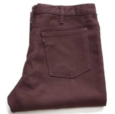 画像1: 80s USA製 Levi'sリーバイス 517 ポリエステルパンツ 焦げ茶 w36 L32★96 スタプレ (1)