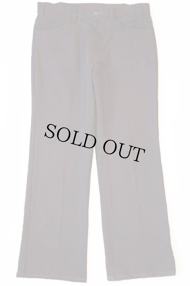 画像2: 80s USA製 Levi'sリーバイス 517 ポリエステルパンツ 焦げ茶 w34★102 スタプレ (2)