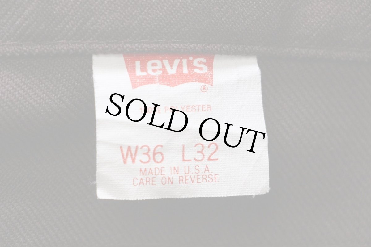 画像6: 90s USA製 Levi'sリーバイス 517 ポリエステルパンツ 焦げ茶 w36★95 スタプレ (6)