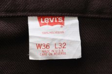 画像6: 90s USA製 Levi'sリーバイス 517 ポリエステルパンツ 焦げ茶 w36★95 スタプレ (6)