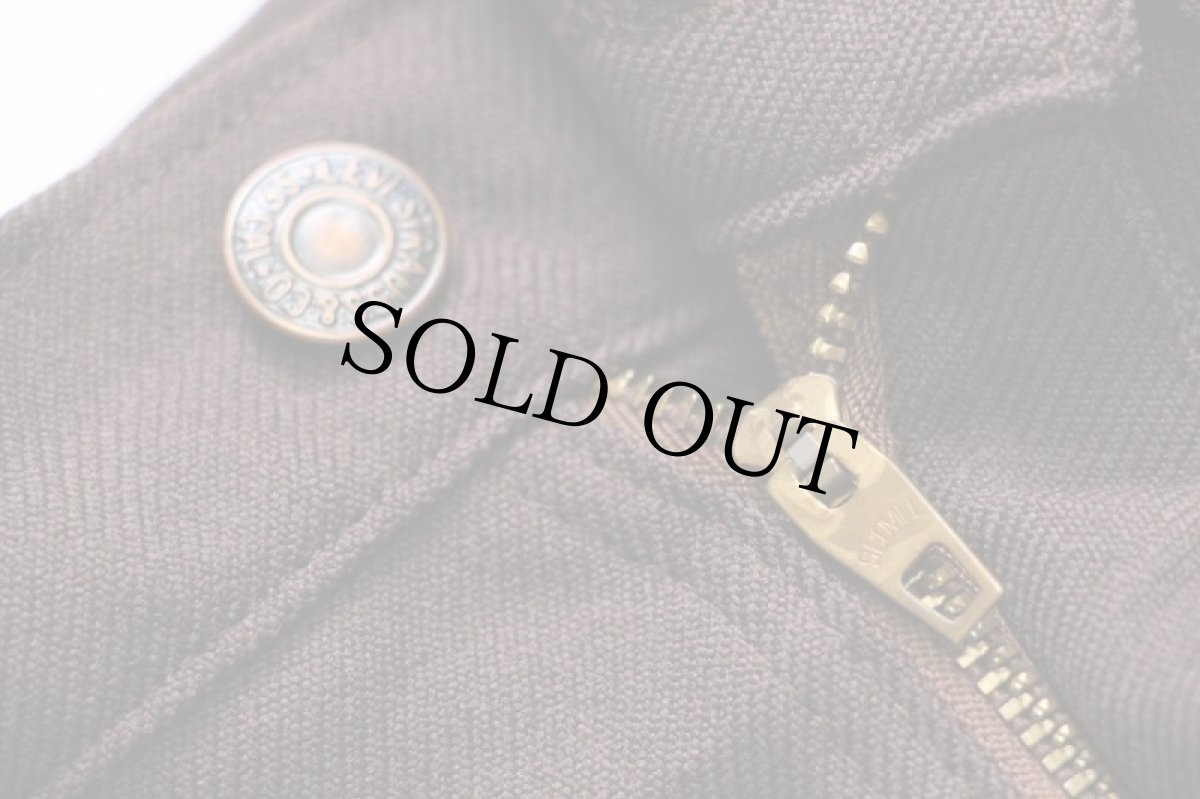 画像8: 90s USA製 Levi'sリーバイス 517 ポリエステルパンツ 焦げ茶 w36★95 スタプレ (8)