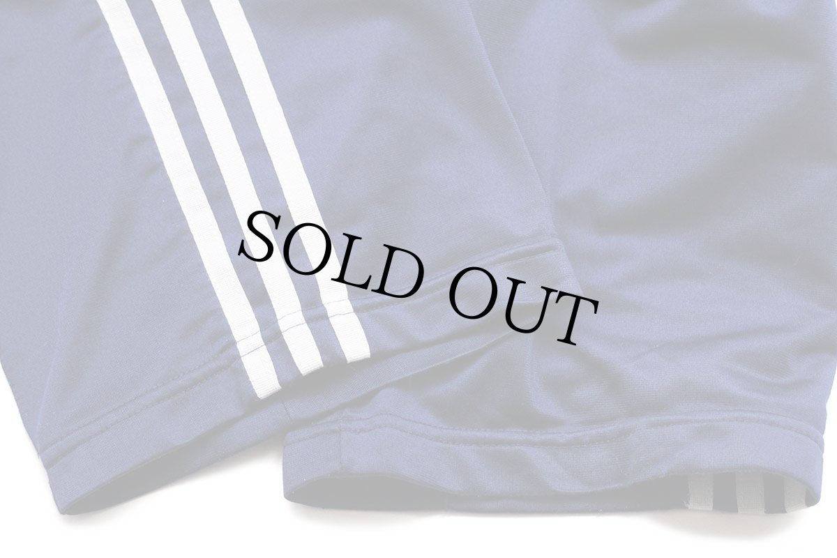 画像8: 90s adidasアディダス トレフォイル ロゴ刺繍 トラックパンツ 紺×白★ジャージ (8)