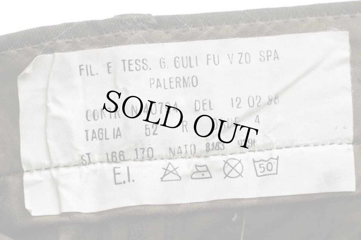 画像6: 80s イタリア軍 ワンタック パラシュートパンツ オリーブ 52 (6)