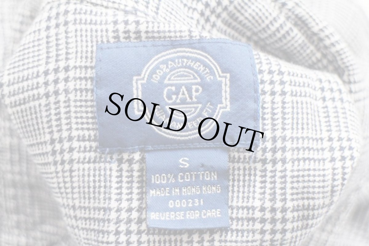 画像4: 80s GAPギャップ グレンチェック コットン ライトネルシャツ S (4)