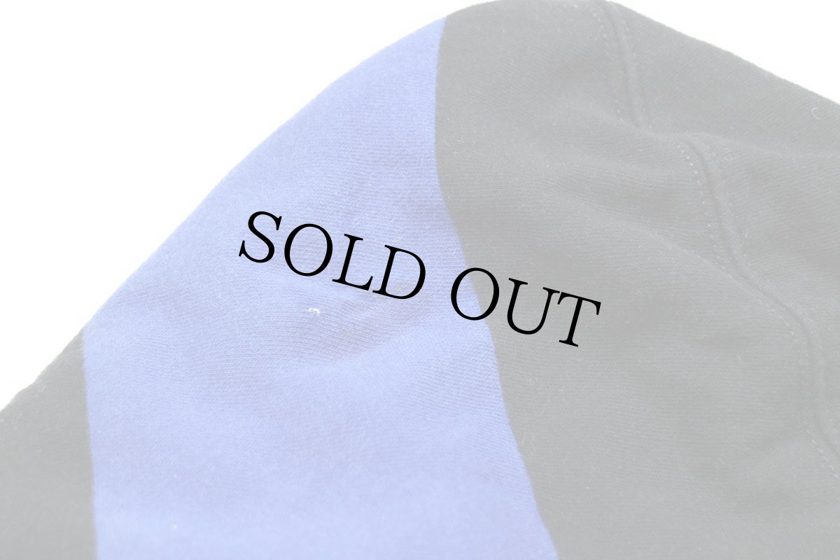 画像7: ポロ ラルフローレン 太ボーダー スウェット ジップパーカー 青×黒 ボーイズL (7)