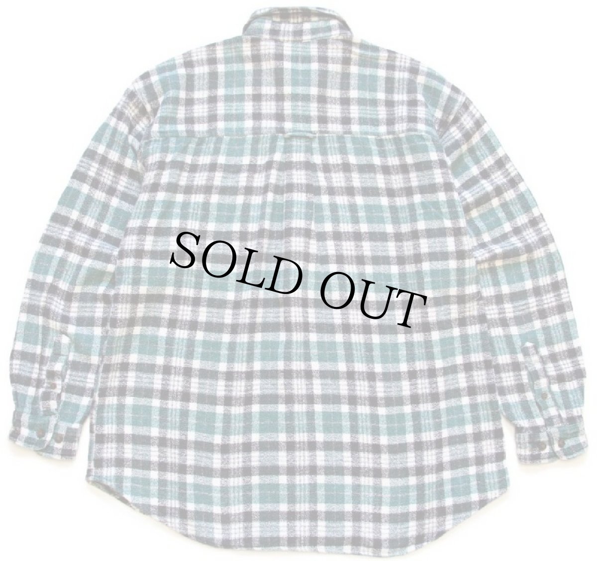 画像2: 90s NATIVE HABITAT PLANET EARTH チェック コットン アムンゼン ネルシャツ M (2)