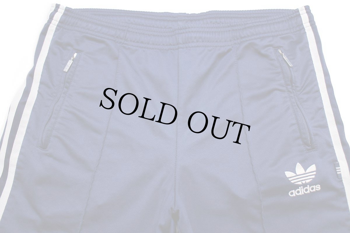 画像4: 90s adidasアディダス トレフォイル ロゴ刺繍 トラックパンツ 紺×白★ジャージ (4)