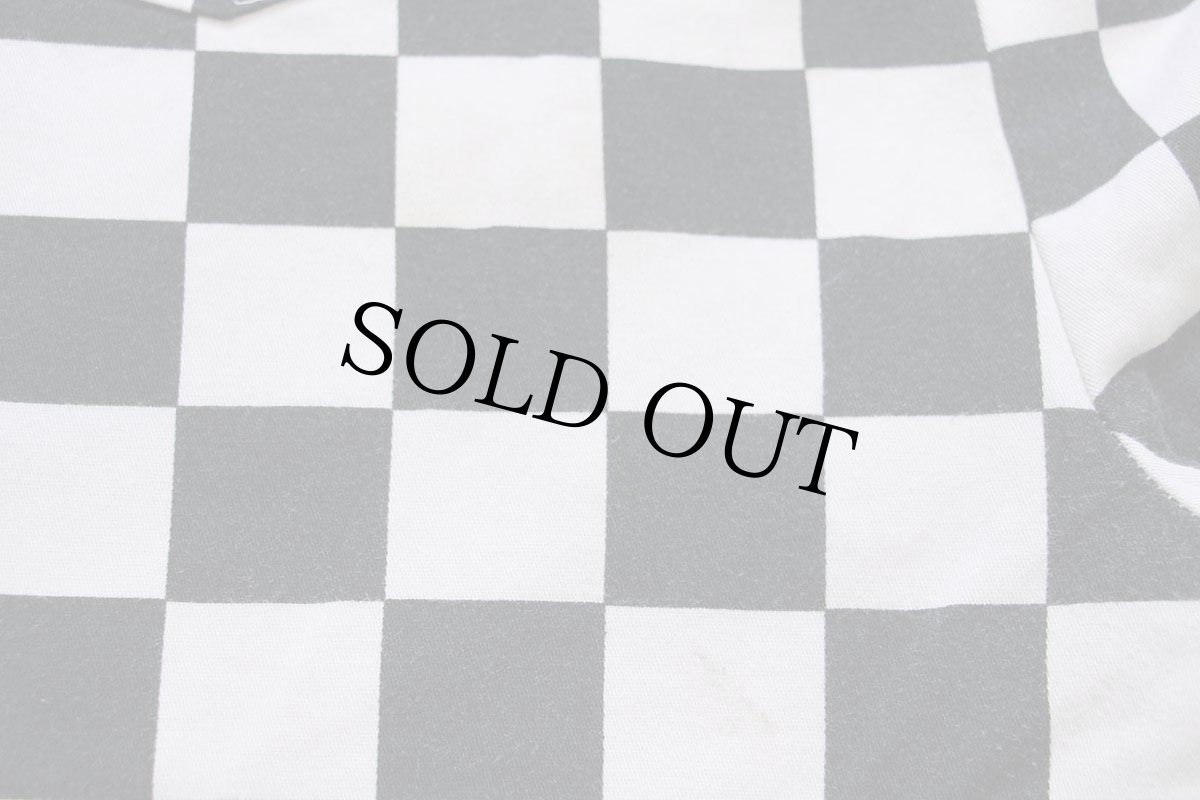 画像8: COOKMAN クックマン WAITER'S PANTS チェッカーフラッグ ストレッチ コットン シェフパンツ 白×黒 L (8)