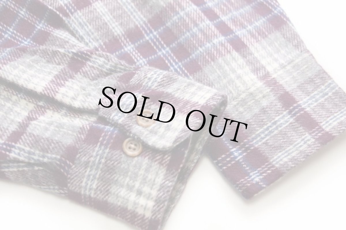 画像6: デッドストック★90s STJOHN'SBAY オンブレチェック コットン フランネルシャツ S (6)