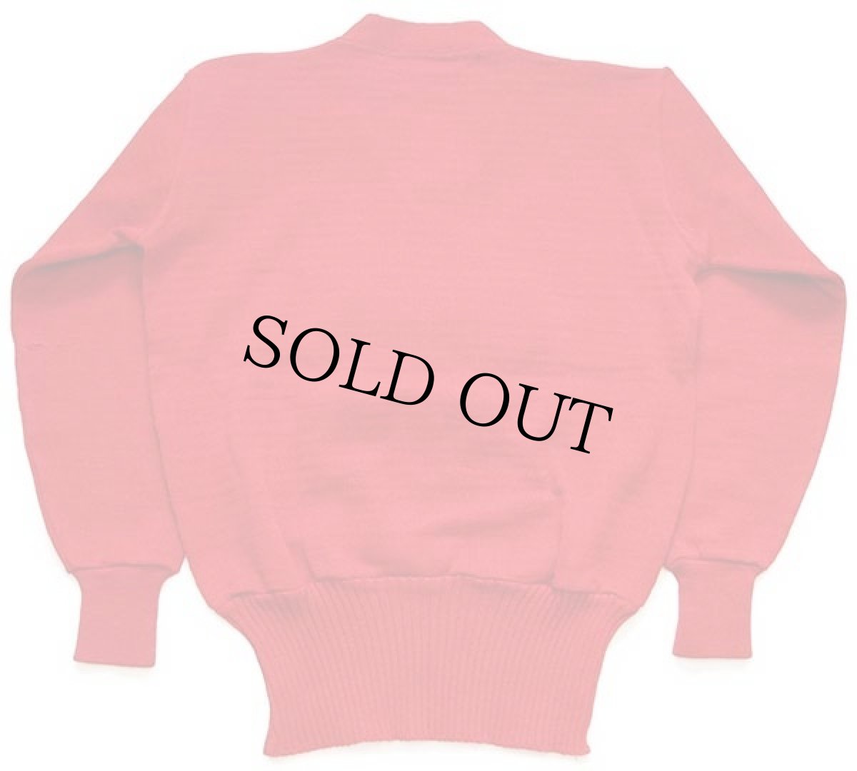 画像2: 60s New Era パッチ付き Vネック ウールニット レタードセーター 赤 46 (2)