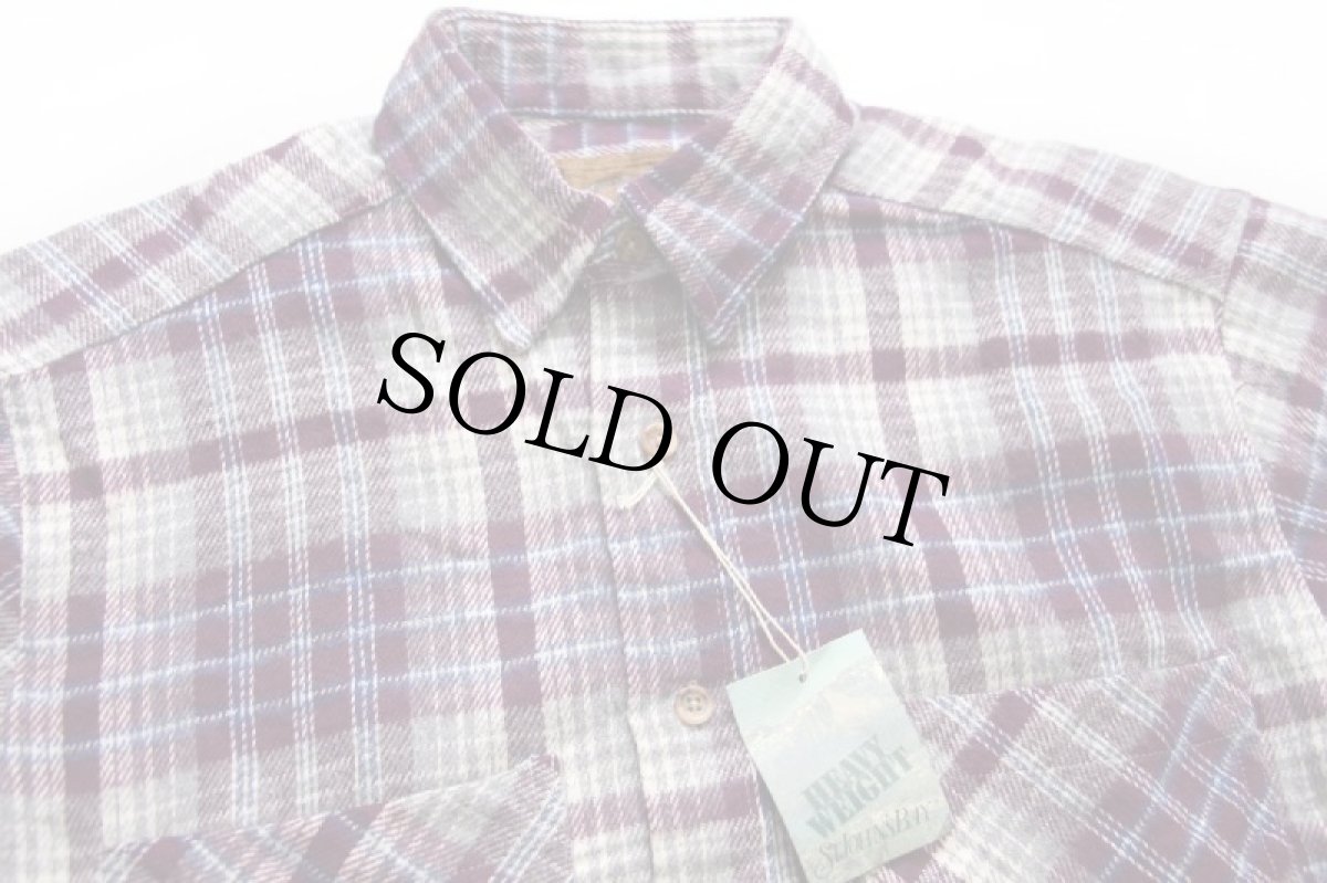 画像4: デッドストック★90s STJOHN'SBAY オンブレチェック コットン フランネルシャツ S (4)