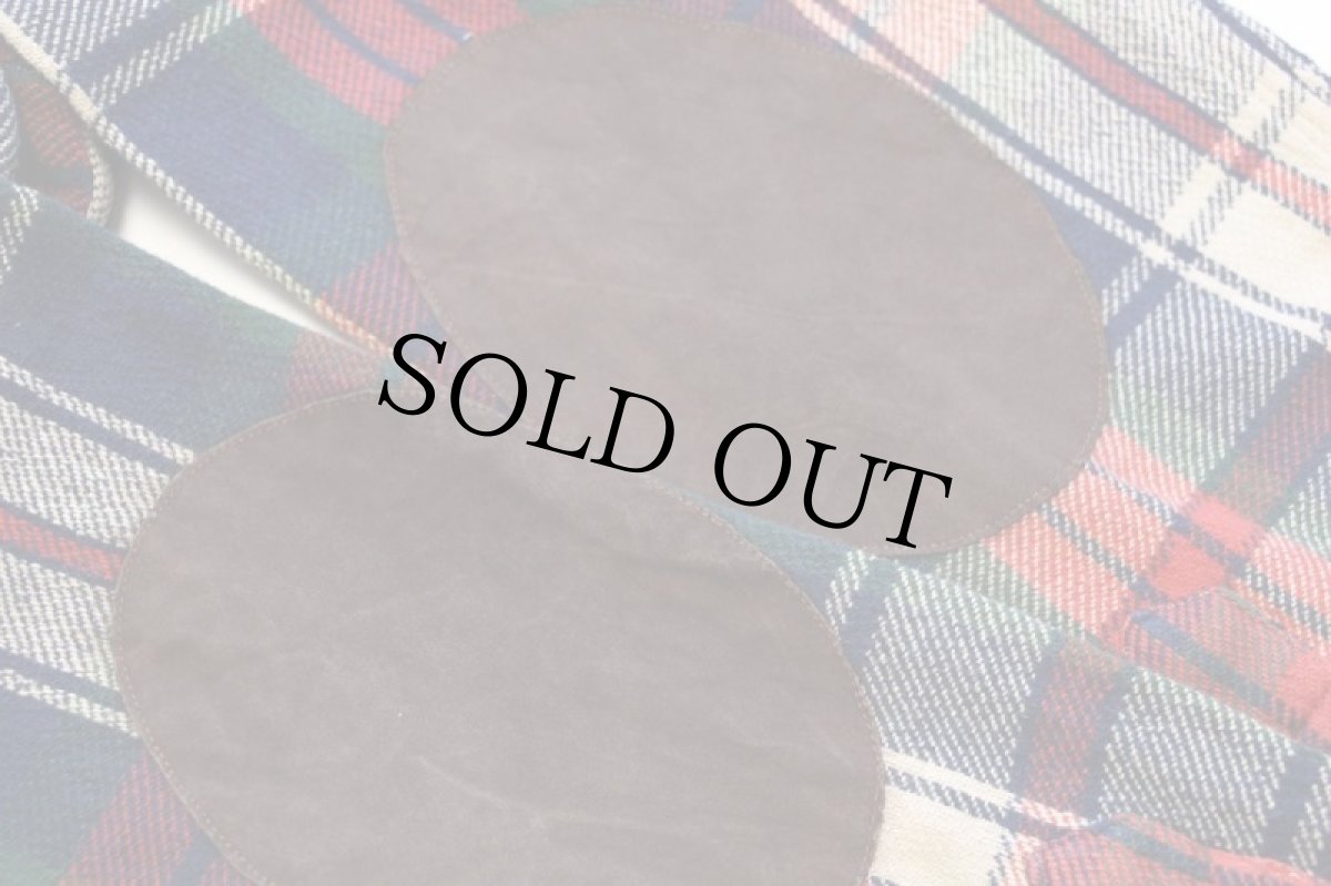 画像6: 00s ポロ ラルフローレン マドラスチェック エルボーパッチ コットン フランネルシャツ ダメージ XL★インド綿 (6)