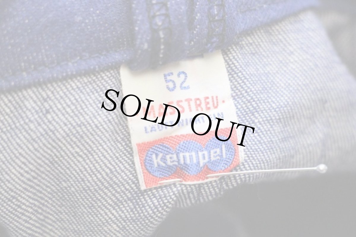 画像4: デッドストック★70s KEMPEL ユーロ ワーク 比翼 デニム カバーオール 52 (4)