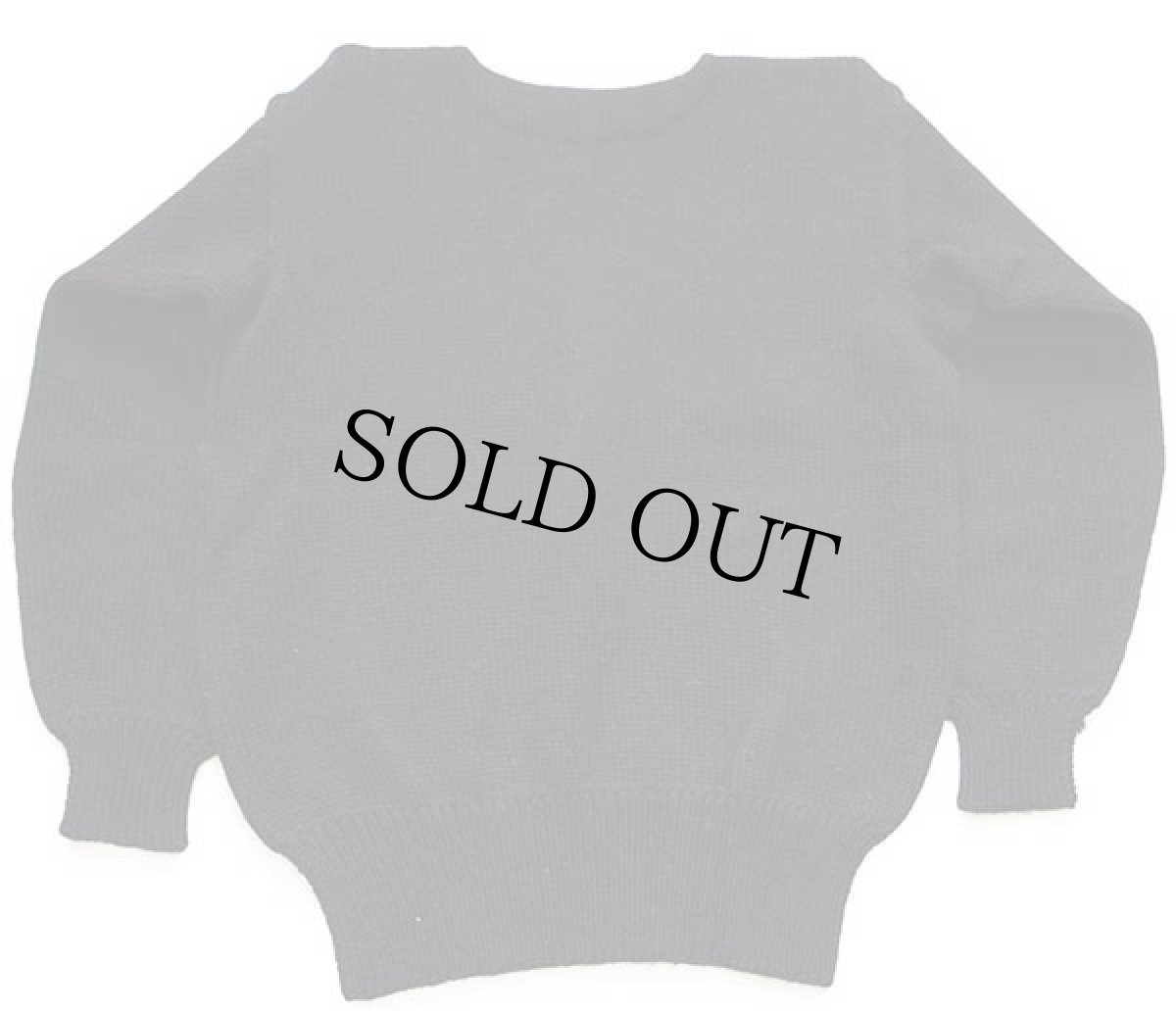 画像2: 60s RECKNIT P ボートネック ローゲージ ウールニット レタードセーター 黒 (2)