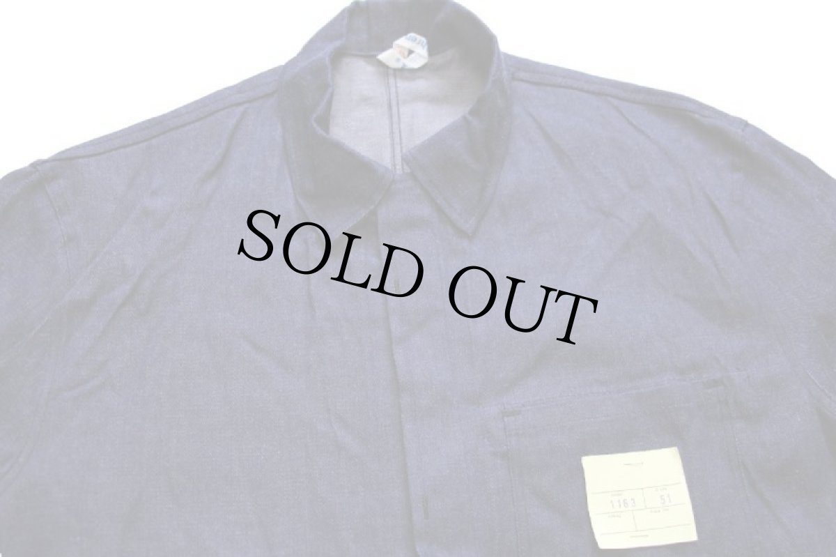 画像3: デッドストック★70s Indanthren ユーロ ワーク 比翼 デニム カバーオール 51 (3)