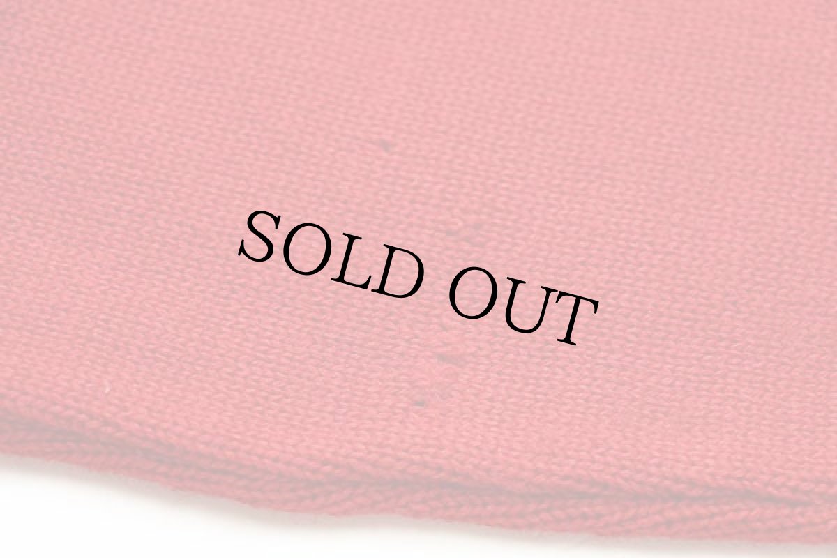 画像5: 60s New Era パッチ付き Vネック ウールニット レタードセーター 赤 46 (5)