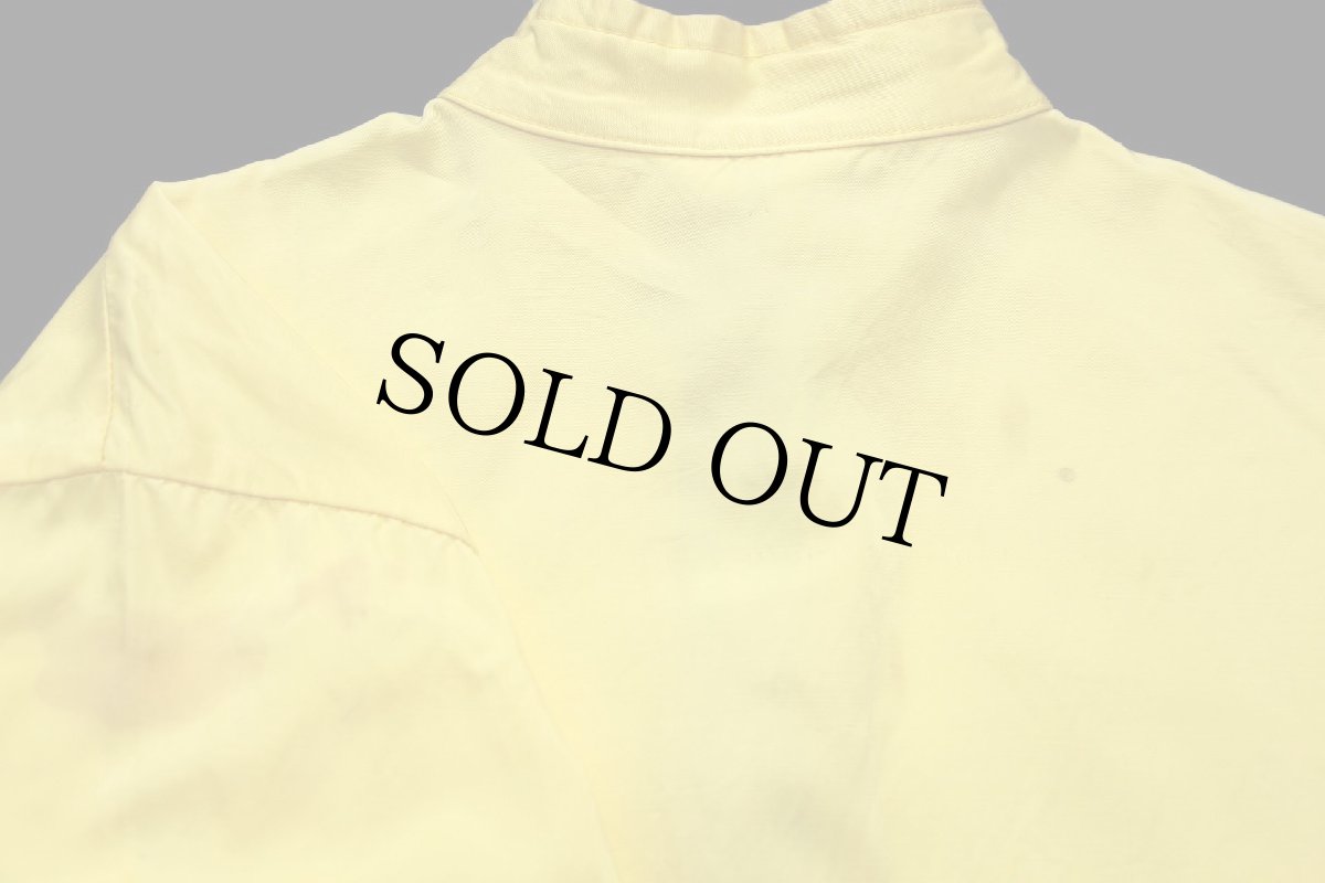 画像7: 60s Bonner スタンドカラー サテン レーシングジャケット 黄 M (7)