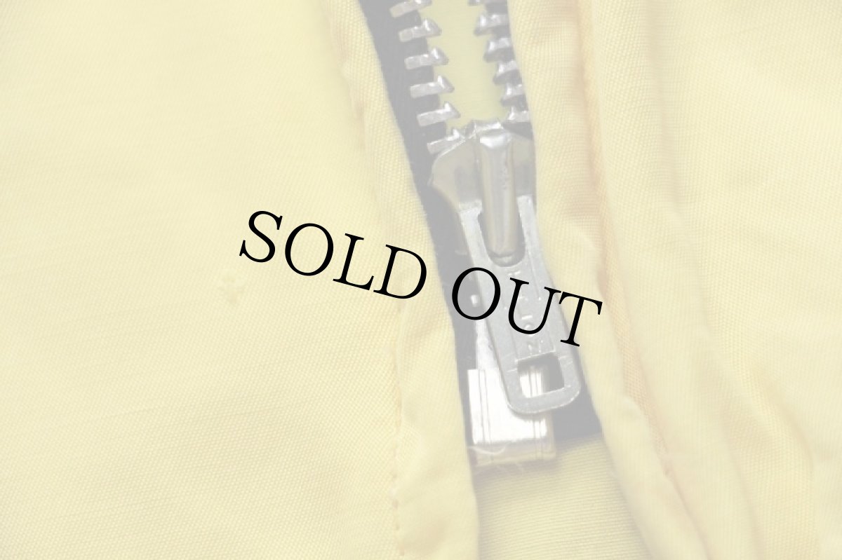 画像5: 60s Bonner スタンドカラー サテン レーシングジャケット 黄 M (5)