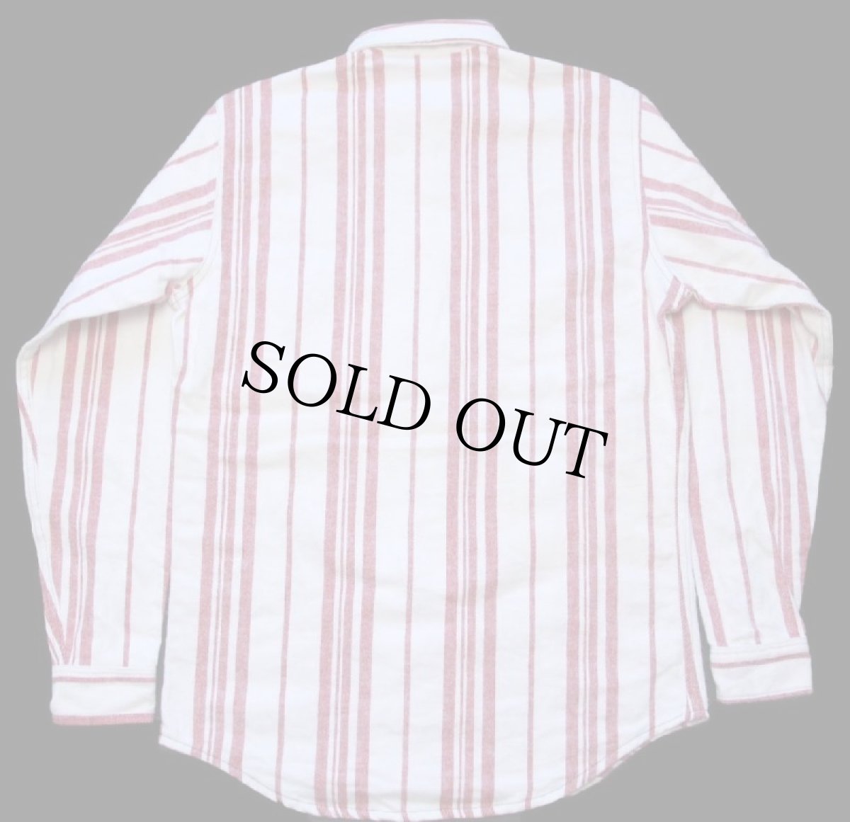 画像2: 90s USA製 JCPenney STJOHN'SBAY×BIGMACビッグマック ランダムストライプ コットン フランネルシャツ M-T (2)