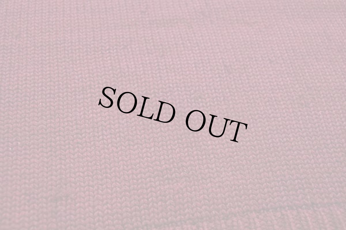 画像5: 40s Stadium 無地 ボートネック ローゲージ ウールニット セーター バーガンディ ボロ (5)