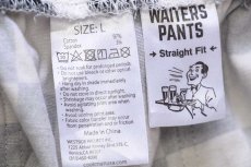 画像6: COOKMAN クックマン WAITER'S PANTS チェッカーフラッグ ストレッチ コットン シェフパンツ 白×黒 L (6)